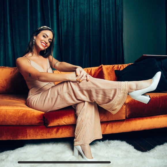 Superdown Sparkly Jumpsuit Size Small - Picture 4 of 5